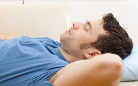 man sleeping soundly